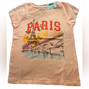 NWT The Children’s Place Paris Girls T-Shirt Size S 5/6)
